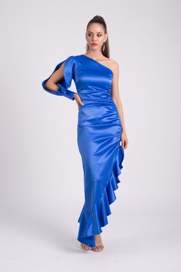 Rochie saten lunga