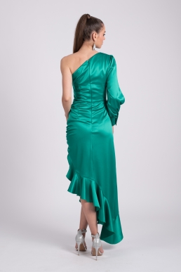 rochie verde saten 2 1